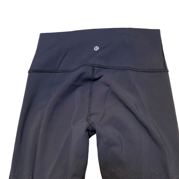 Lululemon Womens Size 8 Wunder Under High Rise Tight Black Red Ombré Speckle New - Picture 7 of 8